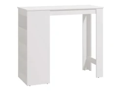Mesa de Cocina Alta | Acabado en Melamina Blanco | Medidas: 120 cm Ancho x 50 cm Fondo x 105 cm Alto