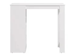 Mesa de Cocina Alta | Acabado en Melamina Blanco | Medidas: 120 cm Ancho x 50 cm Fondo x 105 cm Alto