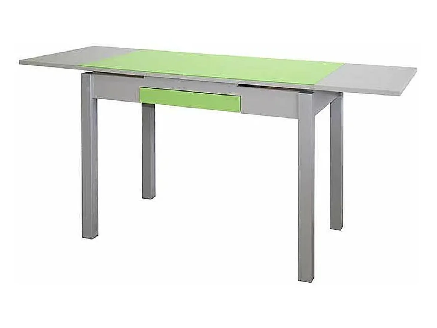 Mesa de cocina extensible Victoria acabado verde, 100/160 X 60 X 76 cm (largo x ancho x al