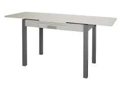 Mesa de cocina Isabella extensible acabado blanco, 100/160 x 60 x 76 cm (largo x ancho x a