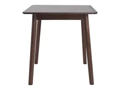 Mesa de cocina rectangular de madera maciza 120x75 cm, máximo 4 personas, NITA (Madera clara y blanca)