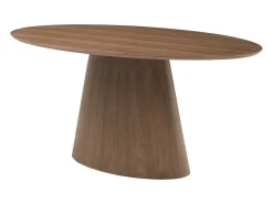Mesa de comedor 6 comensales de MDF - Natural oscuro - ANTELADA