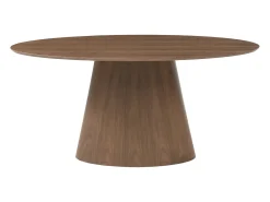 Mesa de comedor 6 comensales de MDF - Natural oscuro - ANTELADA