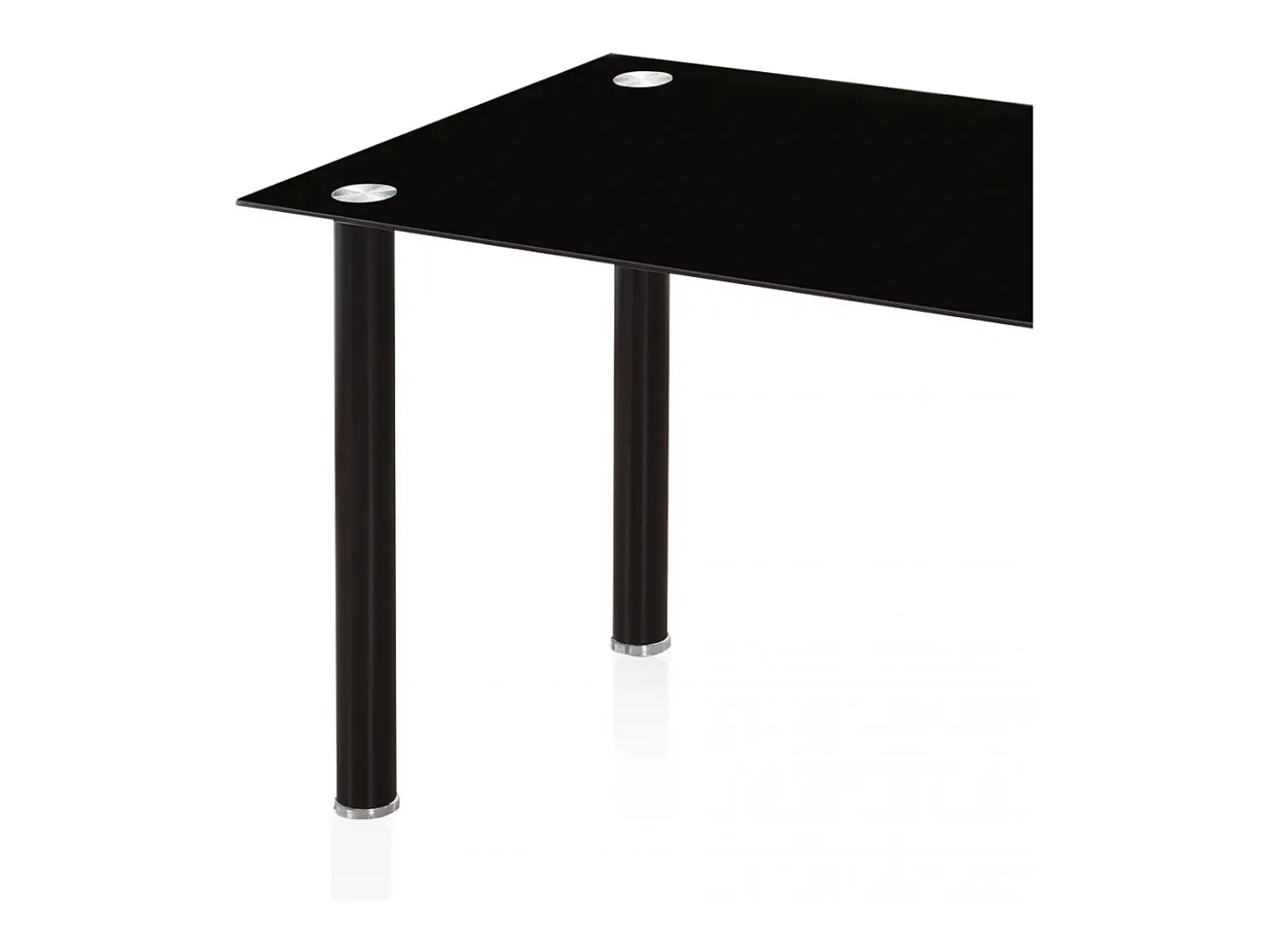 Mesa de comedor Ake Cristal negro - Cromo