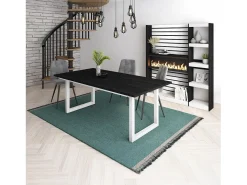 Mesa de comedor Altea 200 Negro Blanco