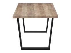 Mesa de comedor ALTONIA – 180x90 cm – Efecto madera de mango – Patas de metal – Diseño industrial y acogedor