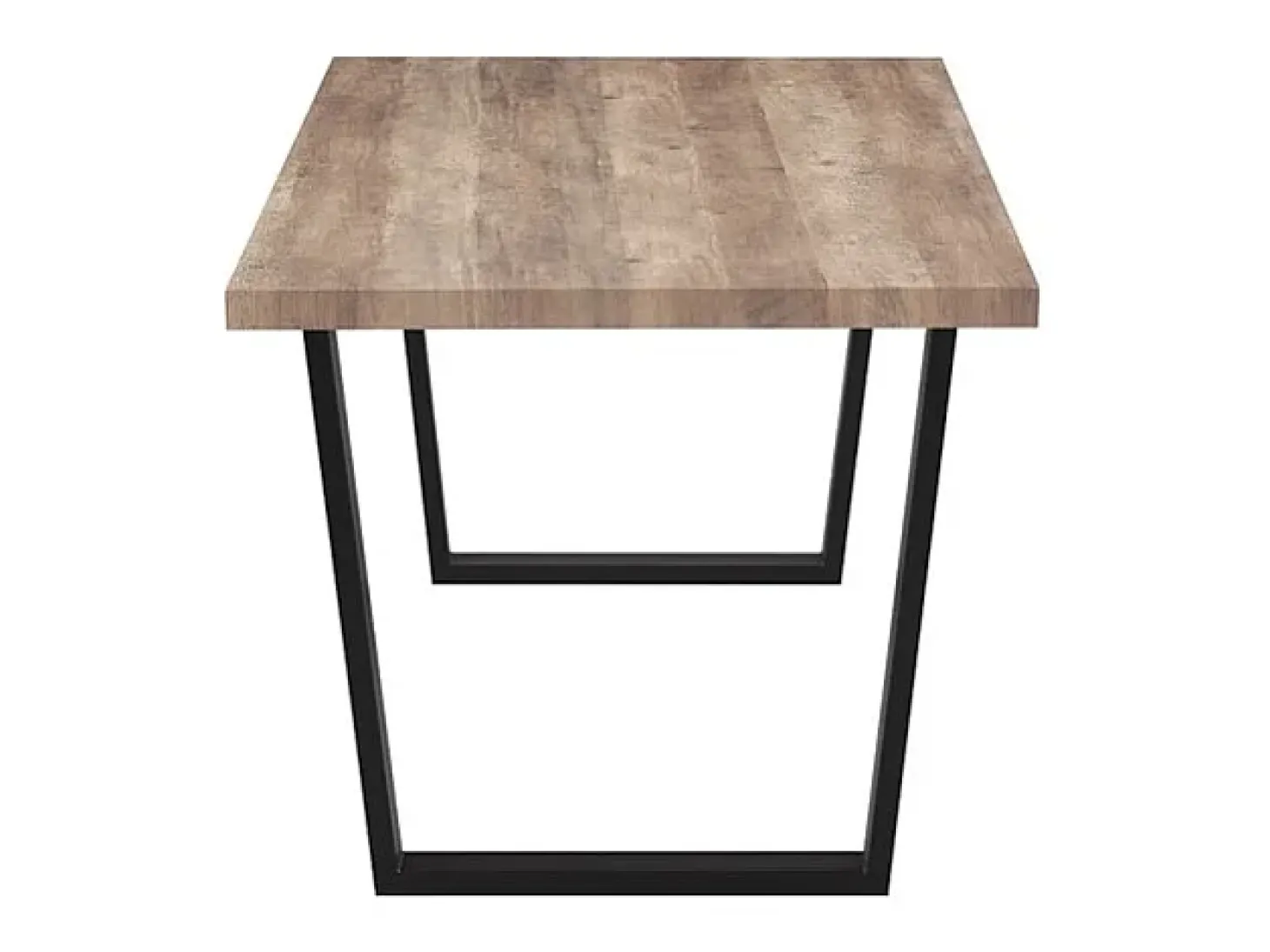 Mesa de comedor ALTONIA – 180x90 cm – Efecto madera de mango – Patas de metal – Diseño industrial y acogedor