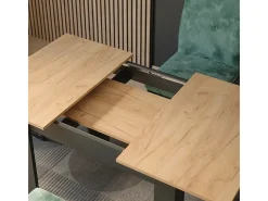 Mesa de comedor antracita/roble dorado 100x80x76 repose