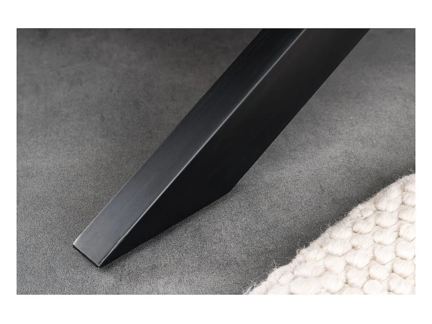 Mesa de comedor ARKAYA – Madera maciza de acacia barnizada y metal negro – 200 cm – Tablero grueso de 35 mm – Estilo industrial