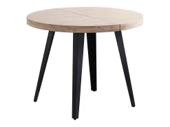 Mesa de comedor Berg extensible forma redonda roble Nordish/negro Adec