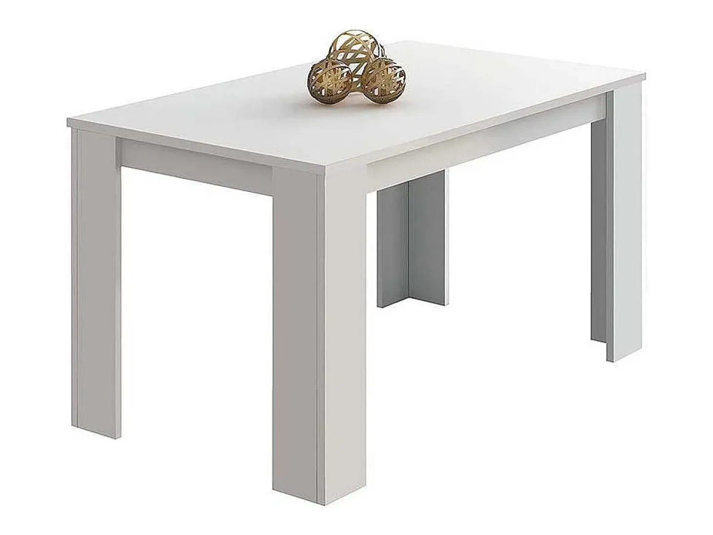 Mesa de comedor Berta fija blanco 75x140x80 cm