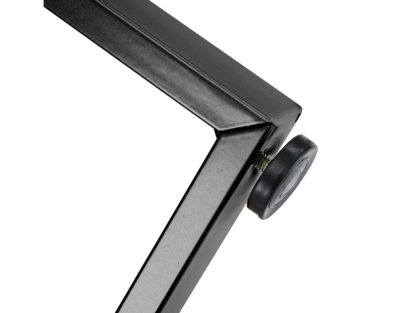 Mesa de comedor blanca - Mesa de comedor con tablero de MDF y patas de metal negro - decoración estampada