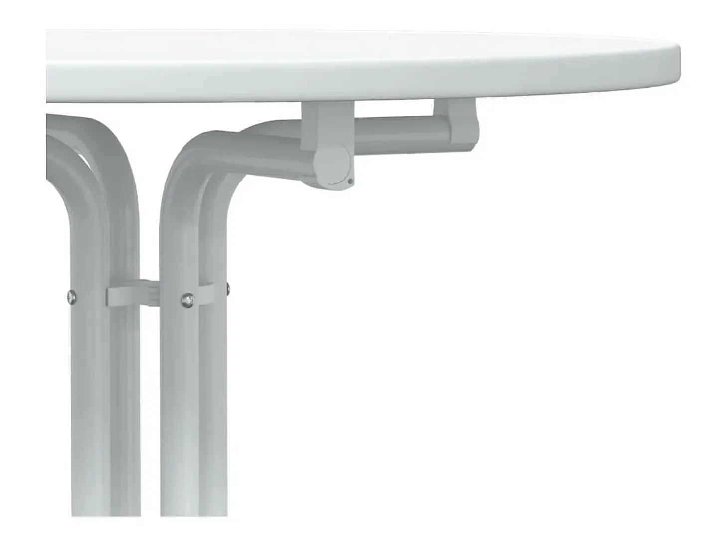 Mesa de comedor blanca Ø80x110 cm de madera contrachapada y acero
