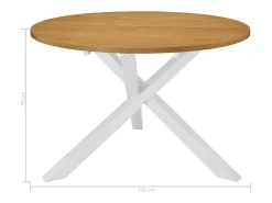 Mesa de comedor blanca 120x75 cm MDF