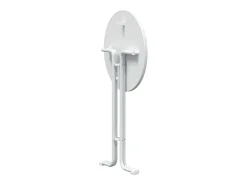 Mesa de comedor blanca Ø70x110 cm de madera contrachapada y acero