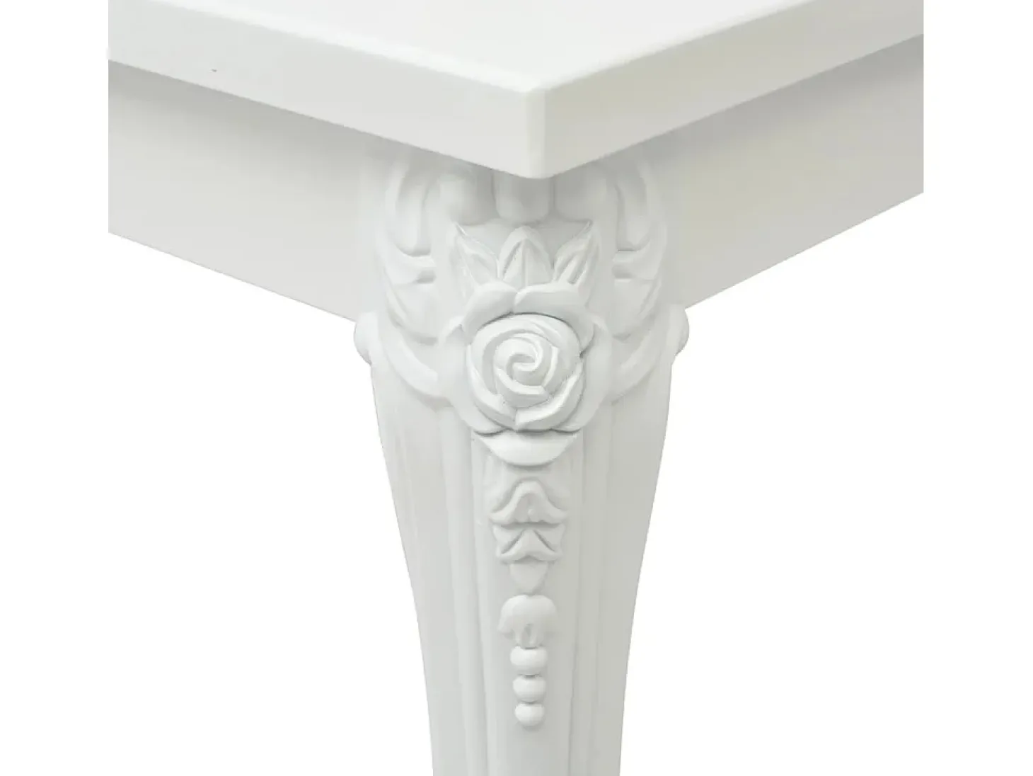 Mesa de comedor blanco brillante 116x66x76 cm