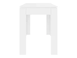 Mesa de comedor Blanco brillo 120x60x76 cm Madera de ingeniería
