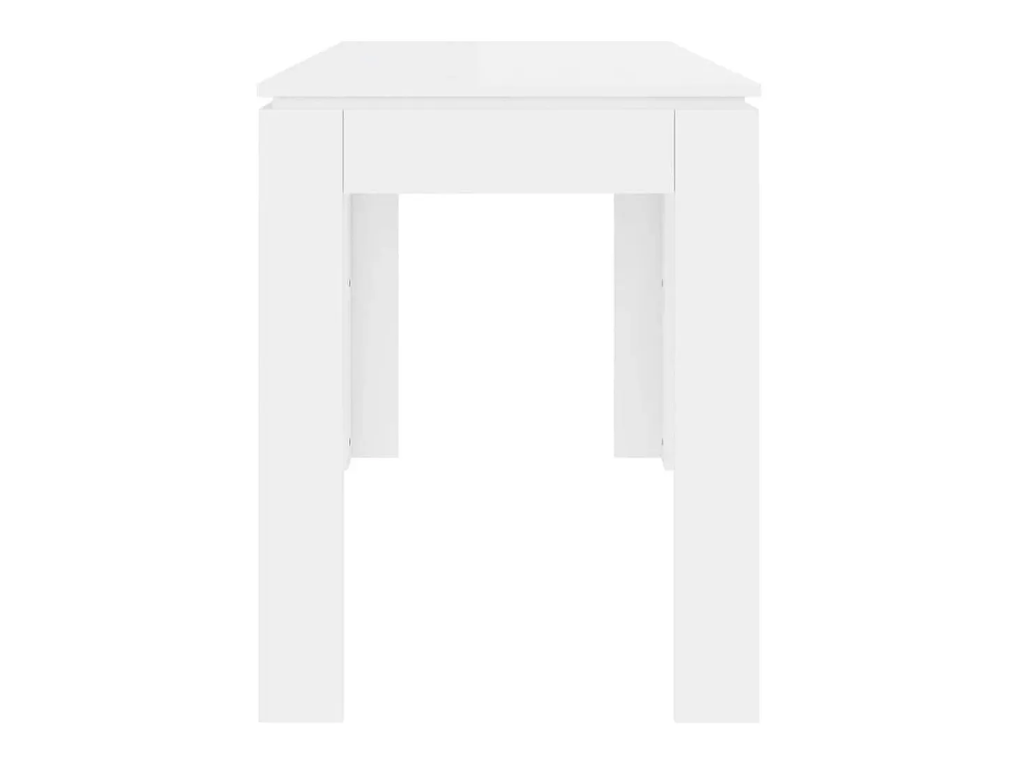 Mesa de comedor Blanco brillo 120x60x76 cm Madera de ingeniería