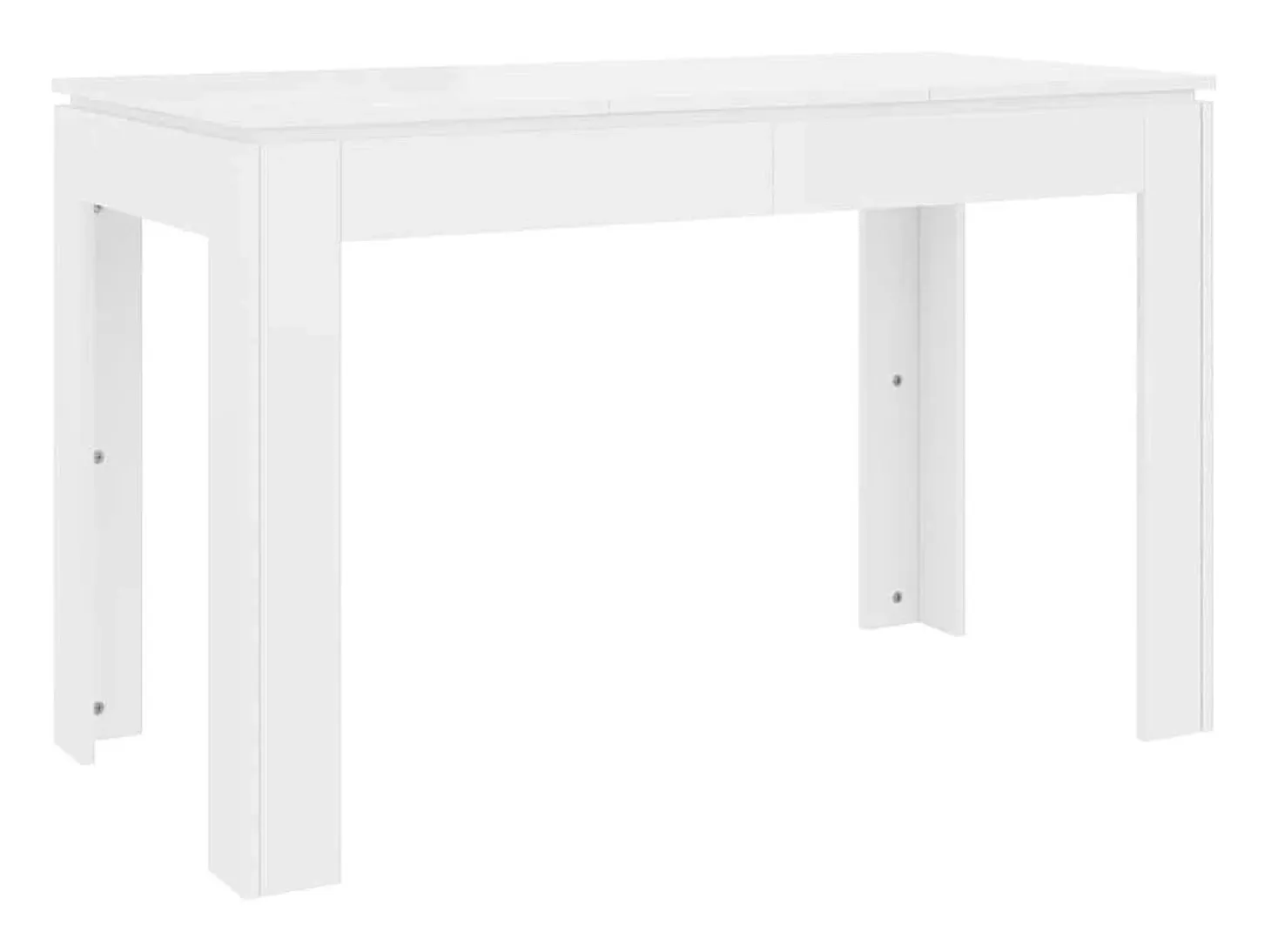 Mesa de comedor Blanco brillo 120x60x76 cm Madera de ingeniería