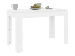 Mesa de comedor Blanco brillo 120x60x76 cm Madera de ingeniería
