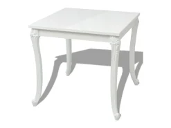 Mesa de comedor blanco brillante 80x80x76 cm ES744299