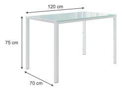 Mesa de comedor blanco 120x70x75 grand