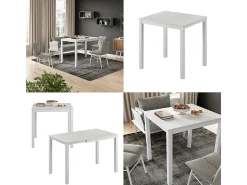 Mesa de comedor blanco 120x70x76 granny