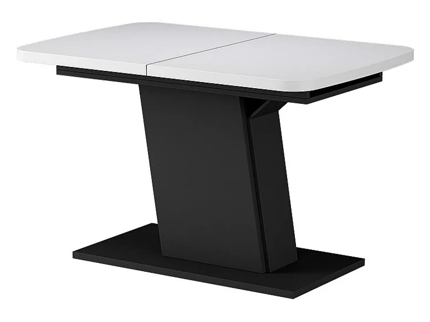 Mesa de comedor blanco/negro 120x80x77.3 fenaro