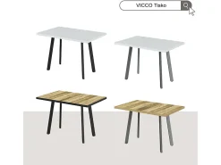 Mesa de comedor blanco/negro 160x80x76 tisko