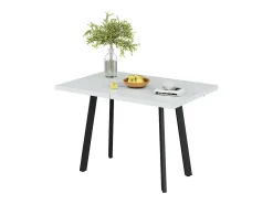 Mesa de comedor blanco/negro 160x80x76 tisko