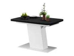 Mesa de comedor blanco/negro 120x80x77.3 fenaro