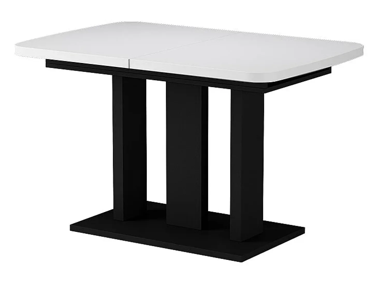 Mesa de comedor blanco/negro 120x80x77.3 fenaro