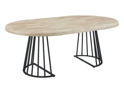 Mesa de comedor Brad extensible diseño redondo nordish/negro Ø120 cm Adec