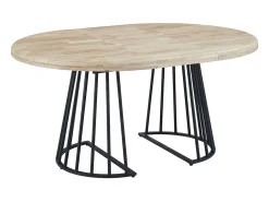 Mesa de comedor Brad extensible diseño redondo nordish/negro Ø120 cm Adec