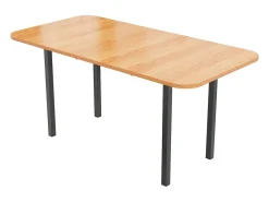 Mesa de comedor clásica extensible de madera (120-160 cm) para 4-6 personas.