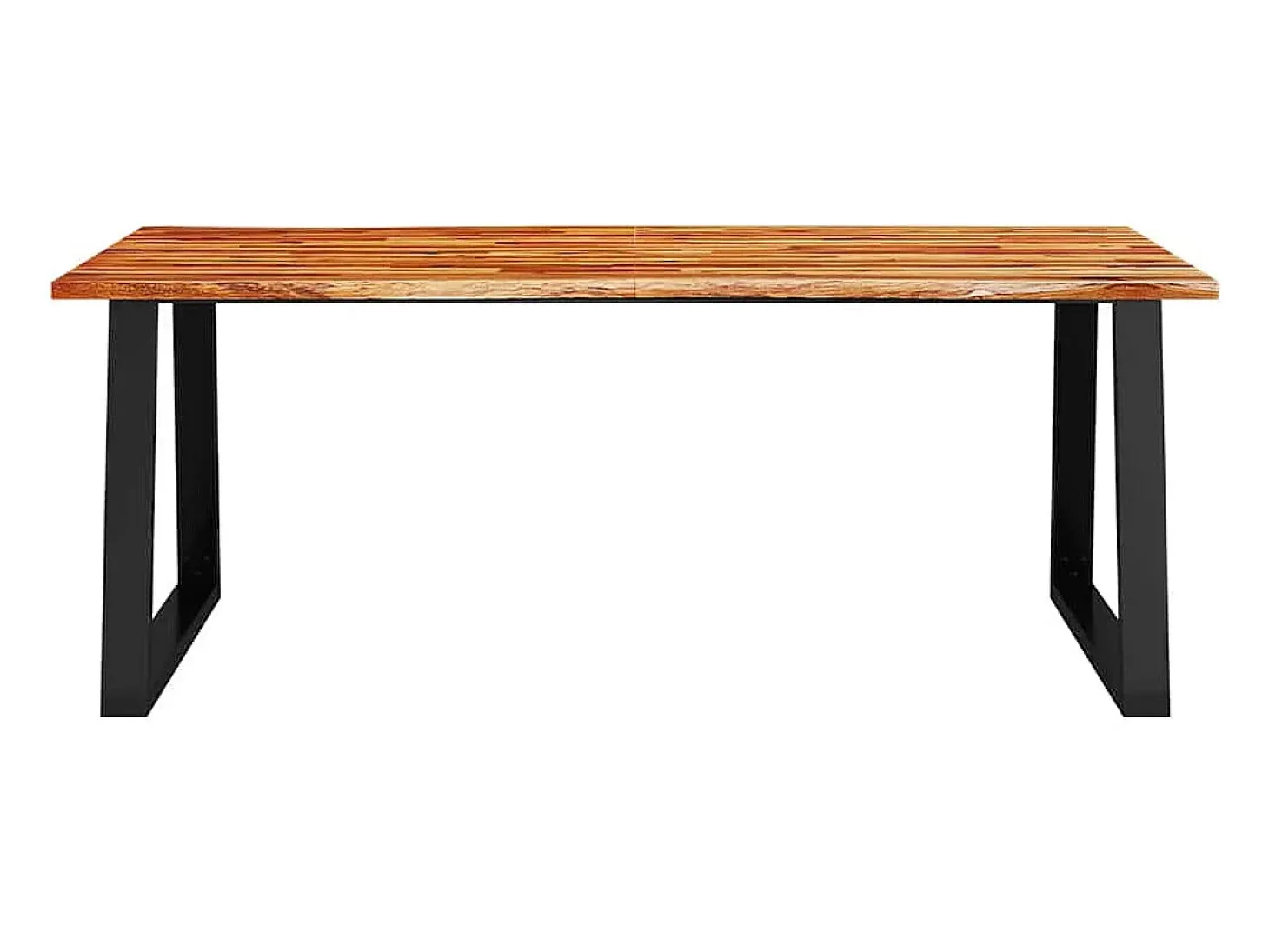 Mesa de comedor con borde vivo madera maciza acacia 200x90x75cm