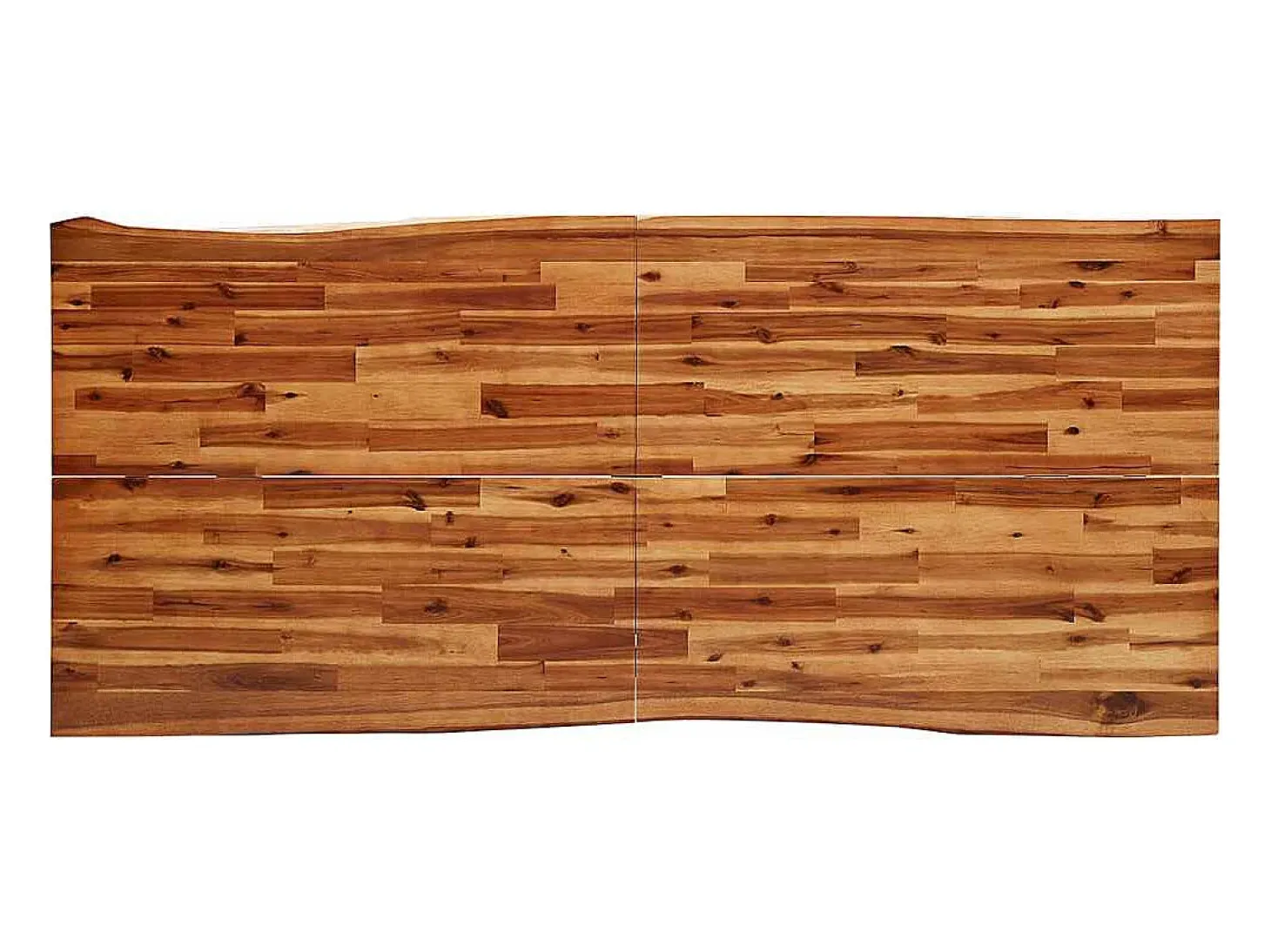 Mesa de comedor con borde vivo madera maciza acacia 200x90x75cm