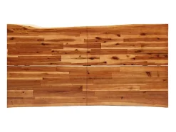 Mesa de comedor con borde vivo madera maciza acacia 160x80x75cm