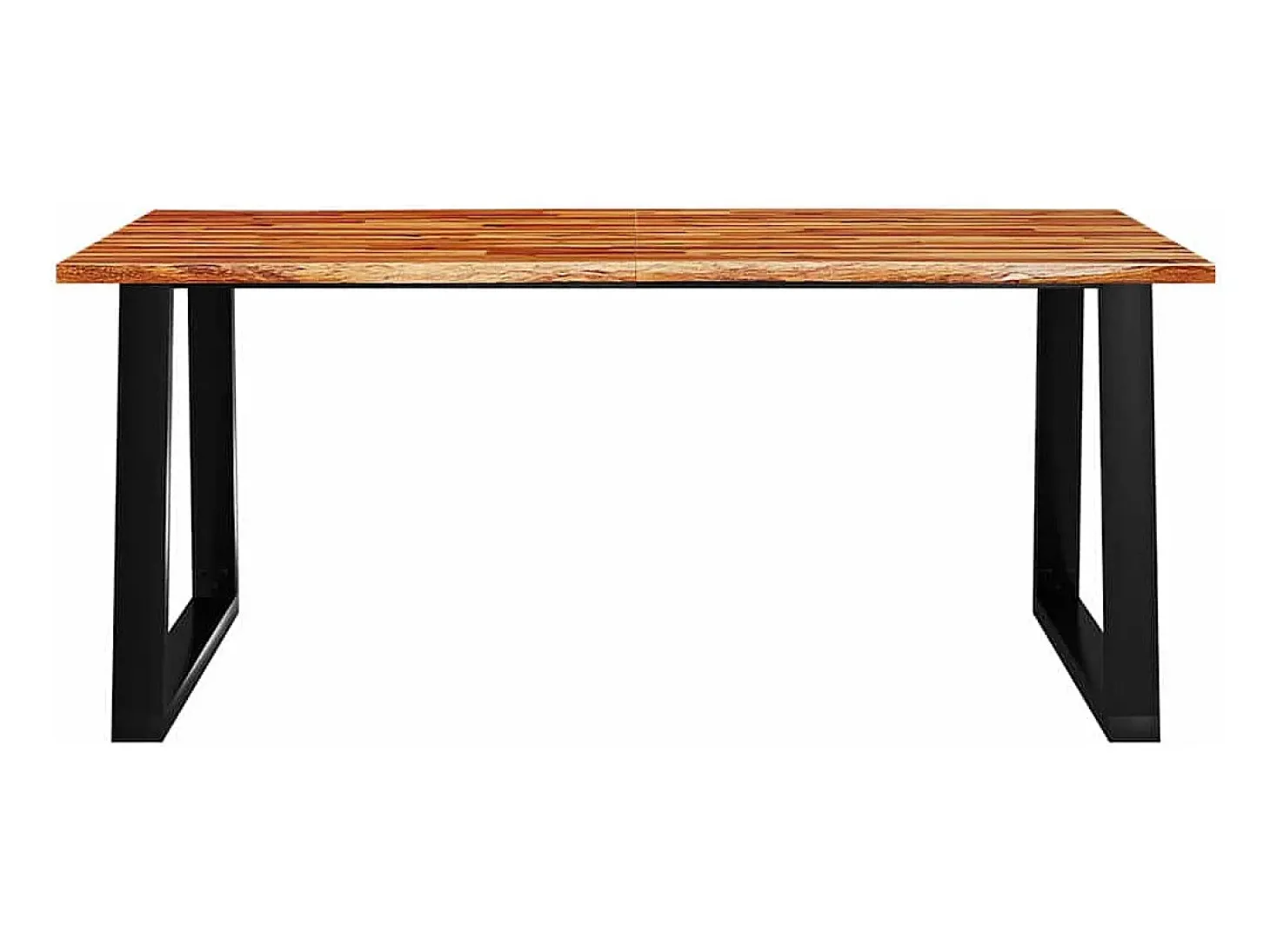 Mesa de comedor con borde vivo madera maciza acacia 180x90x75cm