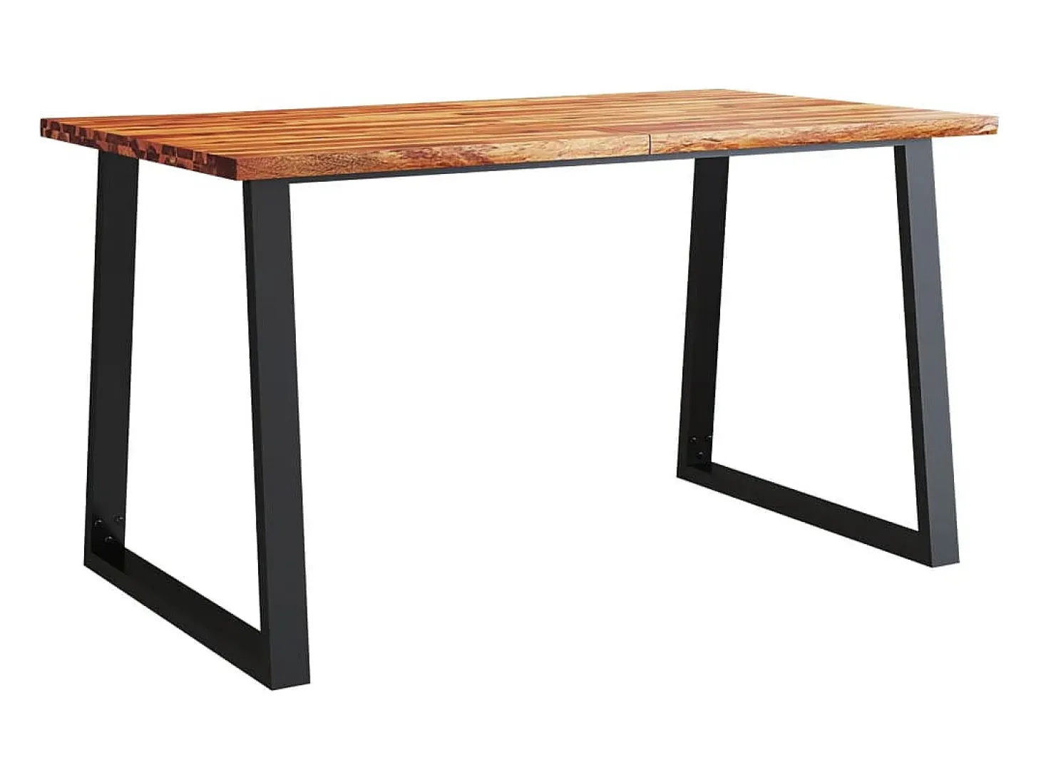 Mesa de comedor con borde vivo madera maciza acacia 140x80x75cm