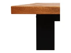 Mesa de comedor con borde vivo madera maciza acacia 200x90x75cm