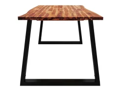 Mesa de comedor con borde vivo madera maciza acacia 200x90x75cm
