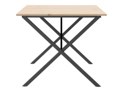 Mesa de comedor con estructura en X 180x90x75 cm madera maciza de pino acero