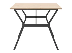 Mesa de comedor con estructura en Y 180x90x75 cm madera maciza de pino acero