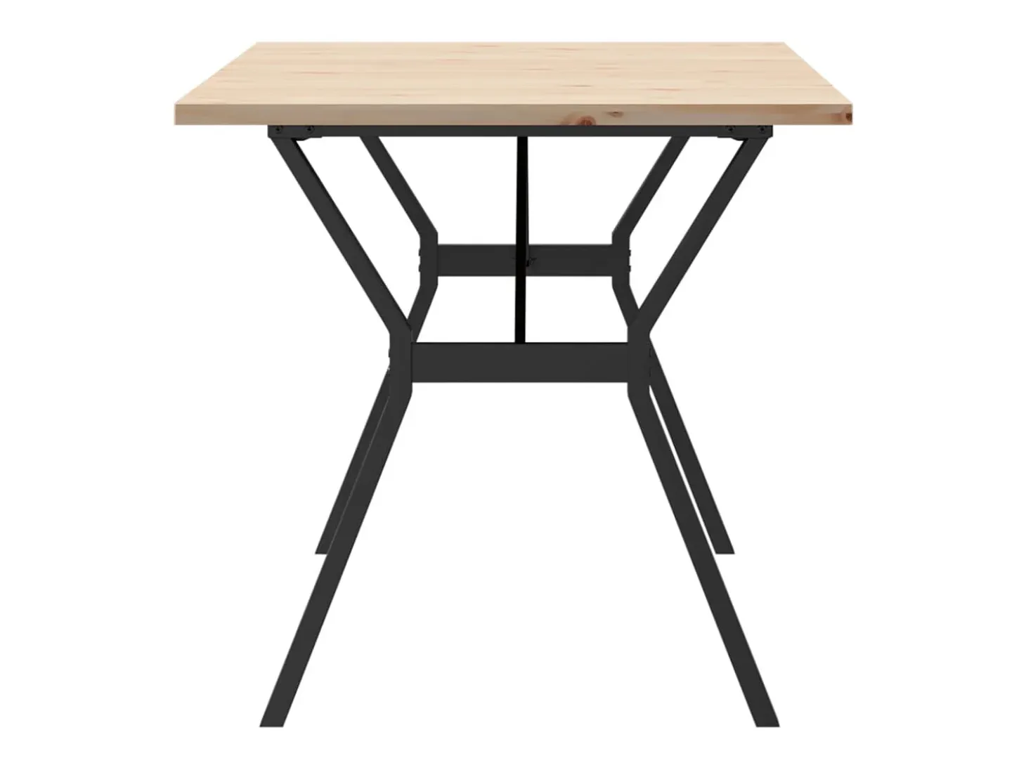 Mesa de comedor con estructura en Y 160x80x75,5 cm madera maciza de pino acero