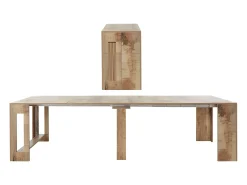 Mesa de comedor consola de madera extensible 90x51-300cm Pratika Wood