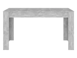 Mesa de comedor contrachapada gris hormigón 140x74,5x76 cm ES348280
