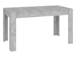 Mesa de comedor contrachapada gris hormigón 140x74,5x76 cm ES348280