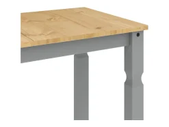 Mesa de comedor Corona madera maciza de pino gris 112x60x75 cm