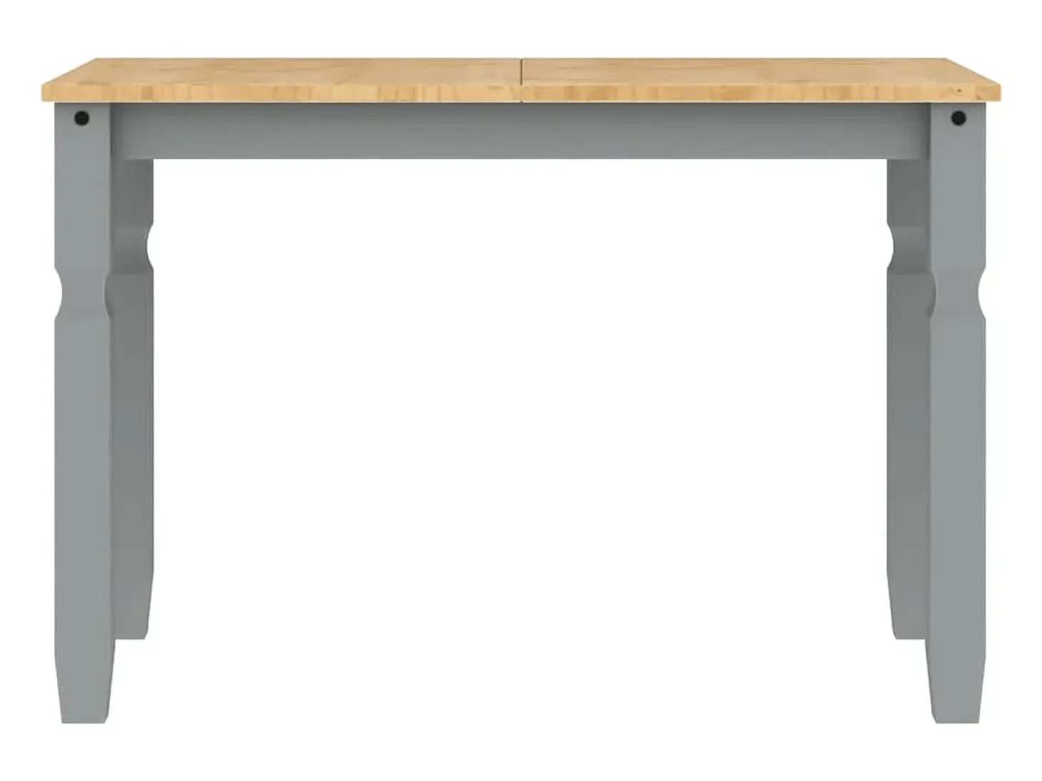 Mesa de comedor Corona madera maciza de pino gris 112x60x75 cm